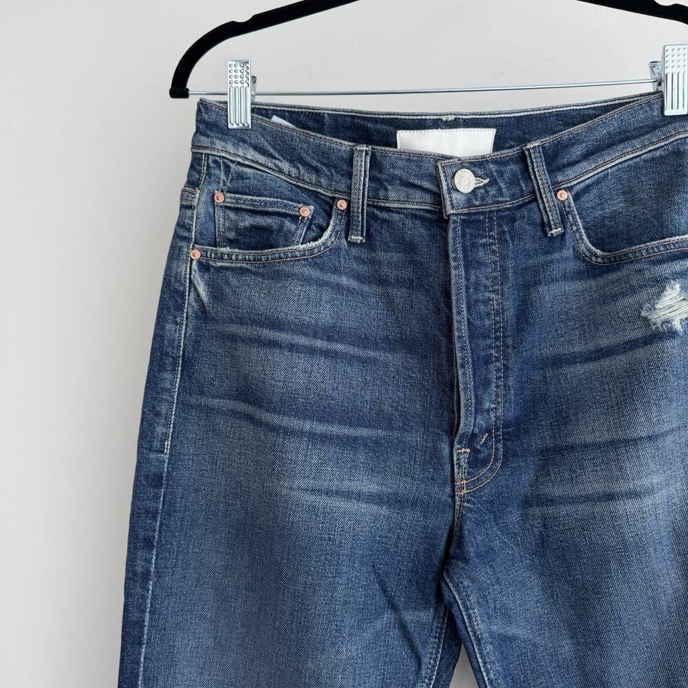 Mother Jeans Womens 29 The Tripper Dark Wash Distressed Your Treat Or Mine - Picture 5 of 13